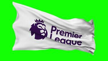 Premier League Flag Waving Seamless Loop in Wind, Chroma Key, Luma Matte Selection video