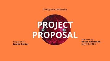 orange school project proposal design ideas template
