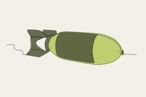 color ilustración de un nuclear cohete siendo despedido vector