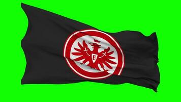 eintracht Frankfurt vlag golvend naadloos lus in wind, chroma sleutel, luma matte selectie video