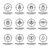 Exterminator, pest control logo set vector