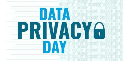 World Data Privacy day January 28 illustration. vector