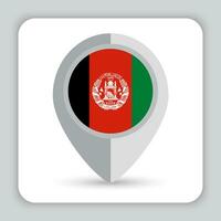 Afghanistan Flag Pin Map Icon vector