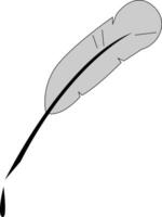 Cartoon quill penCartoon feather pin  vector or color illustration