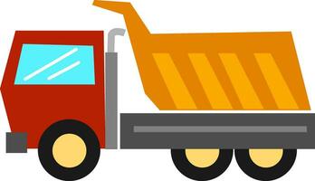 Clipart of the large goods vehicle, truckSemi-tractor trailers, dump truck, vector or color illustration