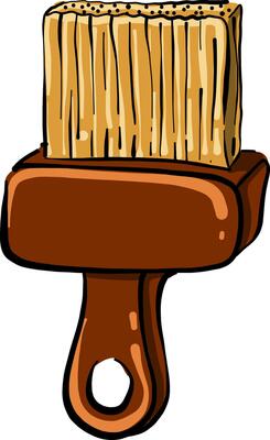 Brittle brush, illustration, vector on white background