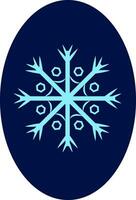 copos de nieve terminado de forma ovalada azul antecedentes vector o color ilustración