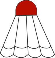 A cartoon shuttlecock vector or color illustration