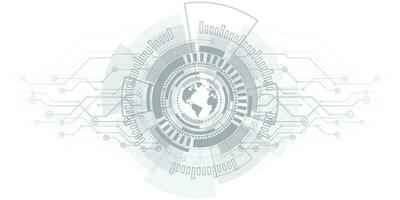 Abstract digital technology hi tech futuristic grey white background, cyber information communication, innovation future tech data, internet network connection, Ai big data lines dots, circuit vector