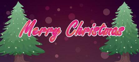 christmas tree background with bokeh effect vector