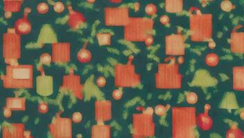 AI generated Red and Green Blurred Festive Shapes video