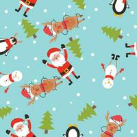 Christmas Seamless Pattern Illustration of happy, winter vector