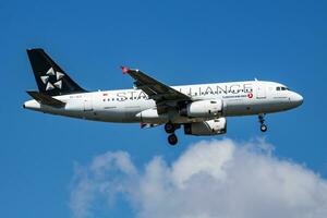 Star Alliance Turkish Airlines Airbus A319 TC-JLU passenger plane arrival and landing at Istanbul Ataturk Airport photo