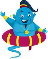 Genie in rubber, illustration, vector on white background.