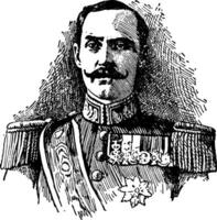 Haakon VII, vintage illustration vector