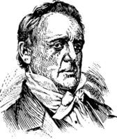 James Buchanan, vintage illustration vector