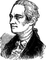 Alexander Hamilton, vintage illustration vector
