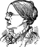 Susan B. Anthony, vintage illustration vector