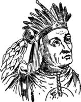 Atahualpa, vintage illustration vector