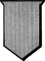 Gules Shield Color are represented by vertical lines, vintage engraving. vector