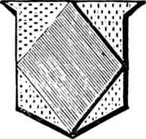 Lozenge is an angular figure, vintage engraving. vector