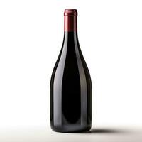 AI generated A bottle of Petit Verdot wine side view isolated on white background photo