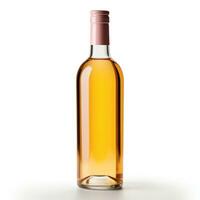 AI generated A bottle of Petit Verdot wine side view isolated on white background photo