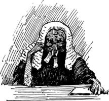 Reynard the Fox Reynard the Judge vintage illustration vector