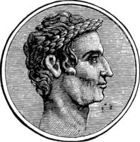 Julius Caesar, vintage illustration vector