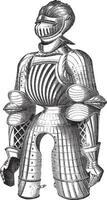 Maximilian armor vintage engraving vector