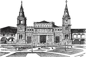 Cathedral of Guayaquil or Cathedral of Saint Peter, Ecuador vector