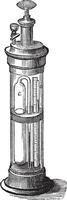 Oersted Piezometer vintage engraving vector