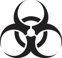 Black biohazard symbol vector