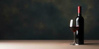 AI generated Sophisticated Red Wine Elegance Display photo