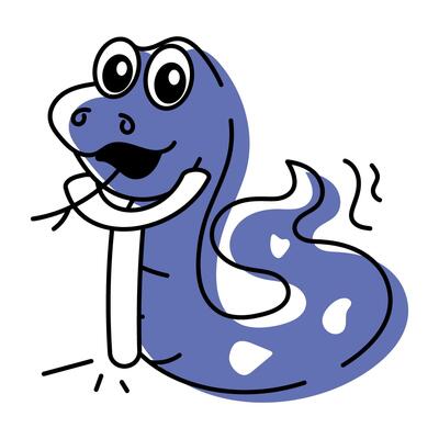 Creepy Snakes Hand Drawn Icon