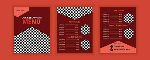 Vector food menu design template