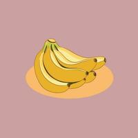 Banana in flat style. Banana icon. Vector illustration isolated on plain background