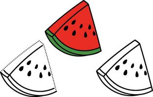 learn to color and connect fruit lines for children vector