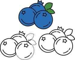 learn to color and connect fruit lines for children vector