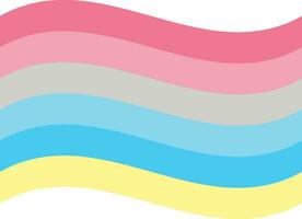 Genderflux pride flag in shape. LGBTQ flag in shape. vector