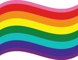 Gilbert Baker Pride Flag in shape. Pride flag in shape vector