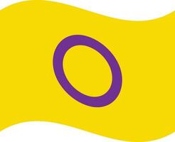 Intersex Pride flag in shape vector