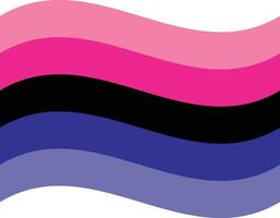 omnisexual orgullo bandera en forma. lgbtq bandera vector