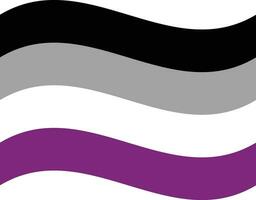 Asexual Pride flag in shape. International asexual pride flag in shape. vector