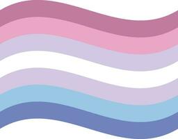 Bigender Pride Flag in shape set. Presence of who identify as both male and female vector