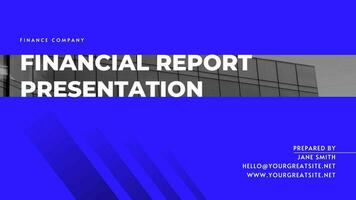 Financial Report Presentation template