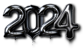 AI generated Happy New Year 2024 text png