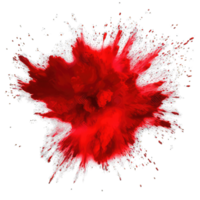 Explosion of colored powder on transparent background png