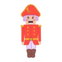 Nutcracker, soldier. Illustration for printing, backgrounds, covers and packaging. Image can be used for greeting cards, posters, stickers and textile. Isolated on white background. vector