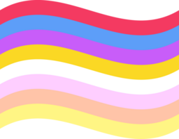 Pangender Pride Flag in shape. LGBTQ flag in shape png